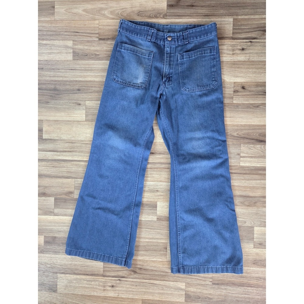 Vintage 80s US Navy Seafarer Bell Bottom Jeans Denim Dungarees Flare Sailor